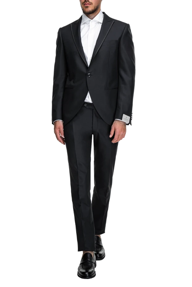 Lubiam man men's suit made of wool and polyester, black 162708 - photo 2