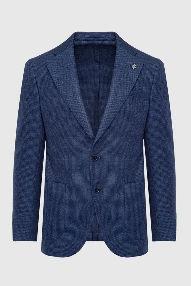 Lubiam мужские пиджак из шерсти синий мужской купить с ценами и фото 162711 - фото 1