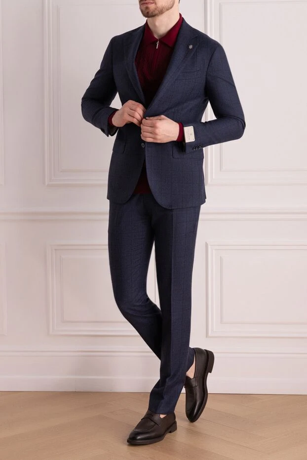 Lubiam man men's suit made of wool, blue buy with prices and photos 162713 - photo 2