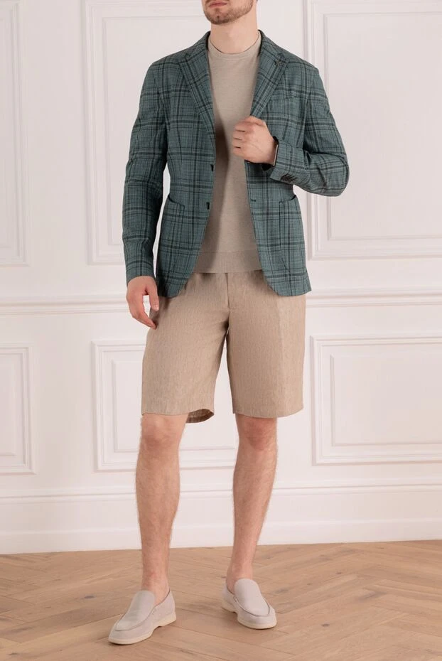 Lubiam мужские пиджак из хлопка и полиэстера зеленый мужской купить с ценами и фото 162714 - фото 2