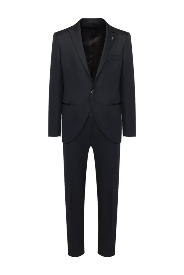 Black wool and polyester men's suit