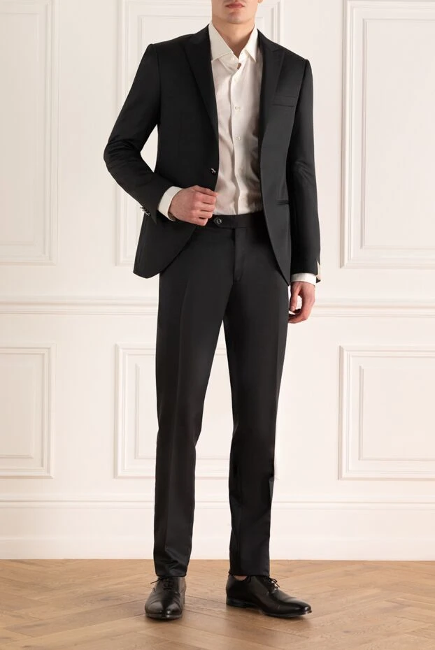 Lubiam man men's suit made of wool and polyester, black buy with prices and photos 162720 - photo 2