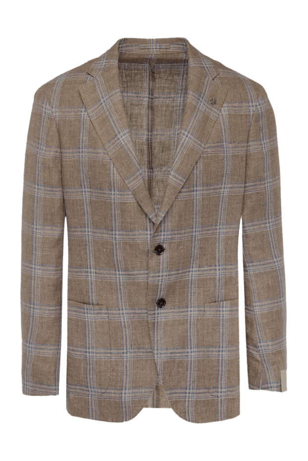 Lubiam beige linen jacket for men 162729 - photo 1