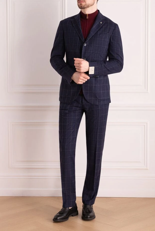 Lubiam man men's suit made of wool, blue buy with prices and photos 162731 - photo 2