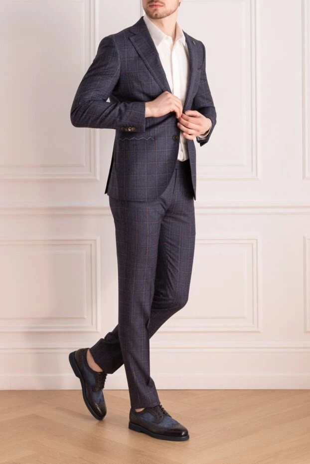 Lubiam man men's suit made of wool, blue buy with prices and photos 162732 - photo 2