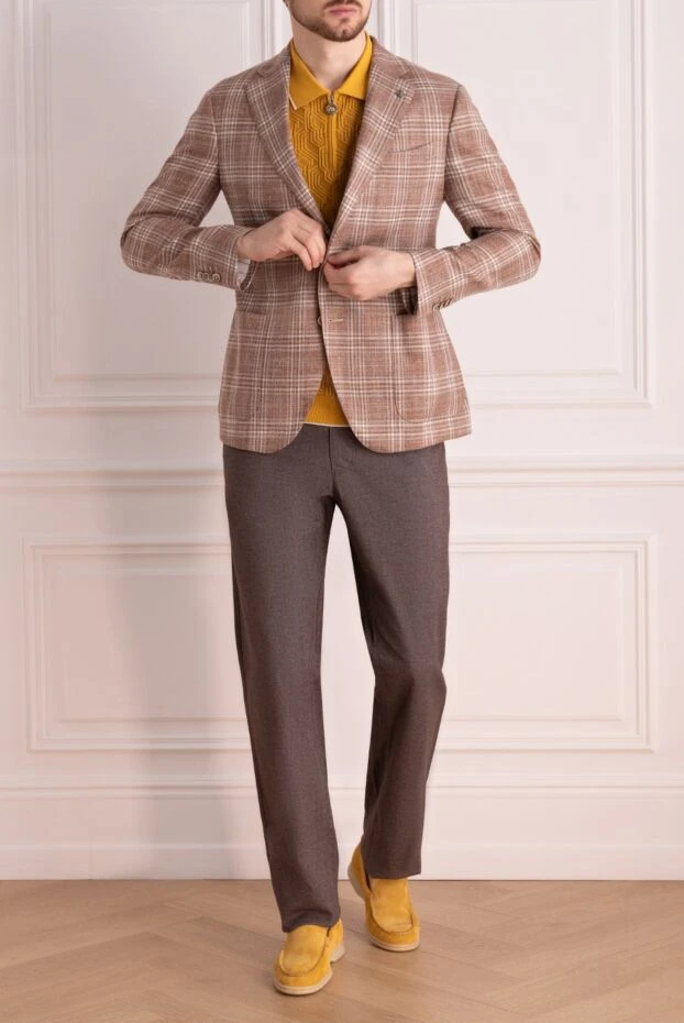 Lubiam мужские пиджак коричневый мужской купить с ценами и фото 162734 - фото 2