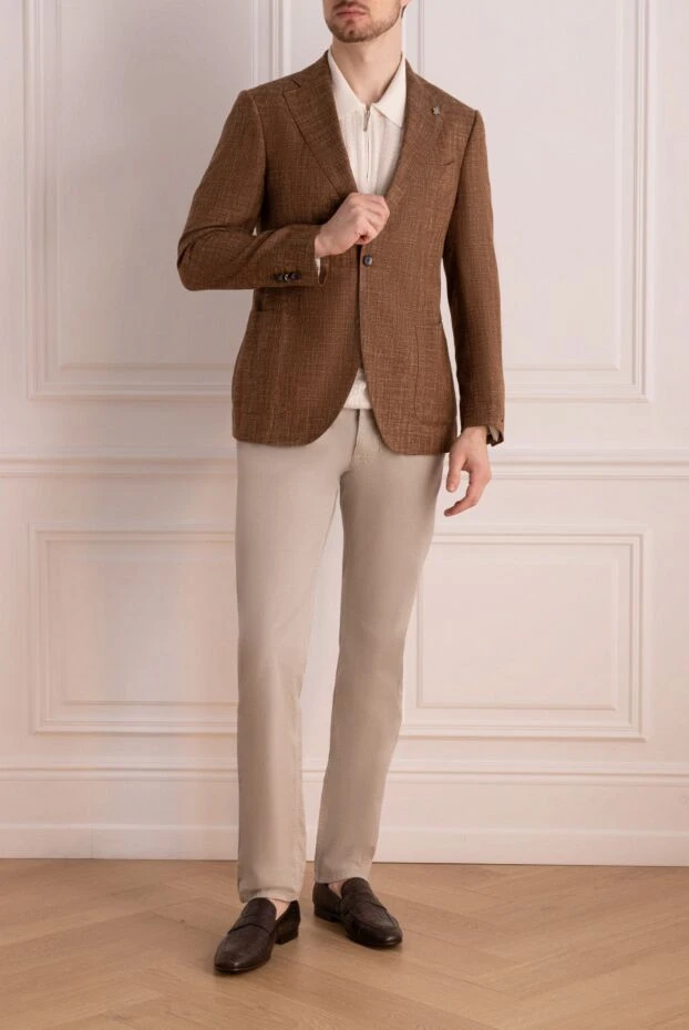 Lubiam мужские пиджак коричневый мужской купить с ценами и фото 162736 - фото 2