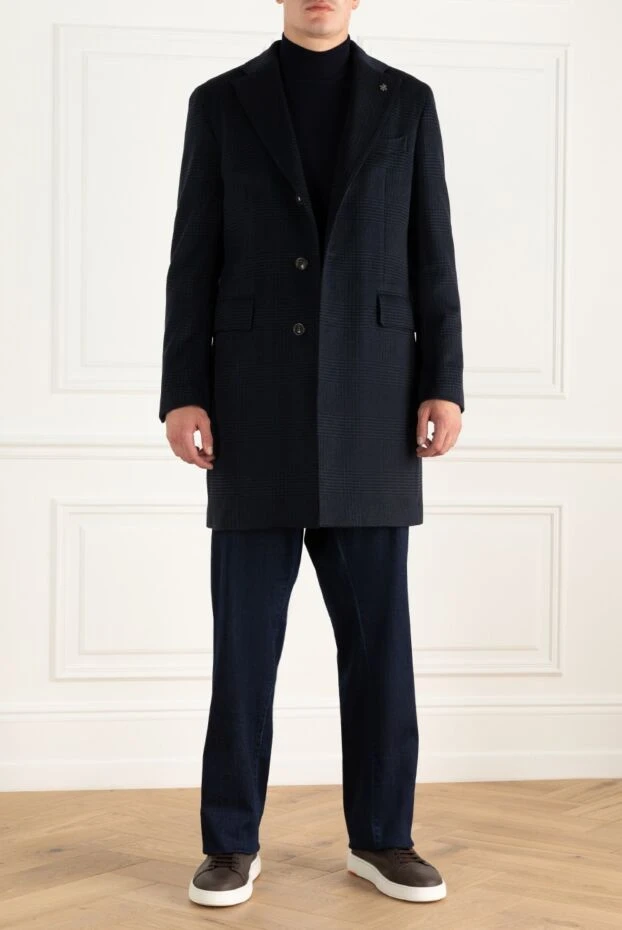 Lubiam man wool and cashmere coat blue for men 162749 - photo 2