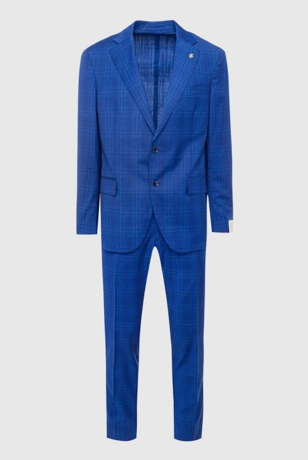 Men's suit made of wool blue