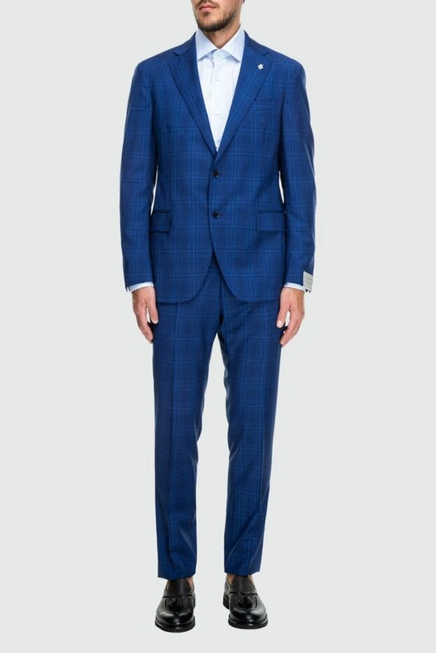 Lubiam man men's suit made of wool, blue 162758 - photo 2