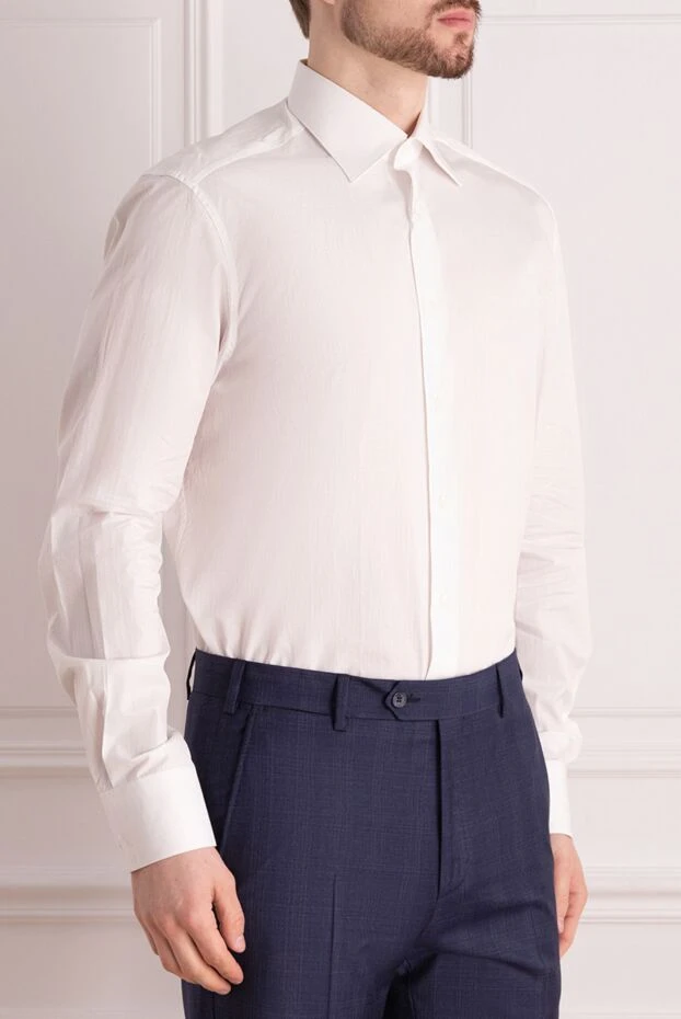 Stefano Ricci сорочка з бавовни біла чоловіча 162792 - фото 3