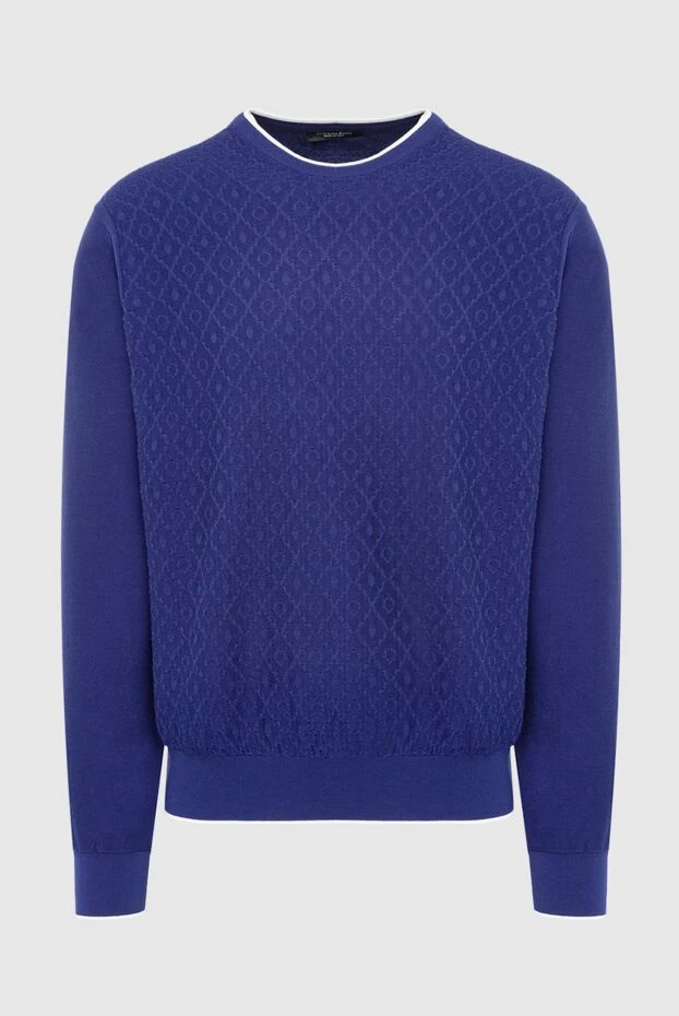 Purple cotton jumper for men - photo 1