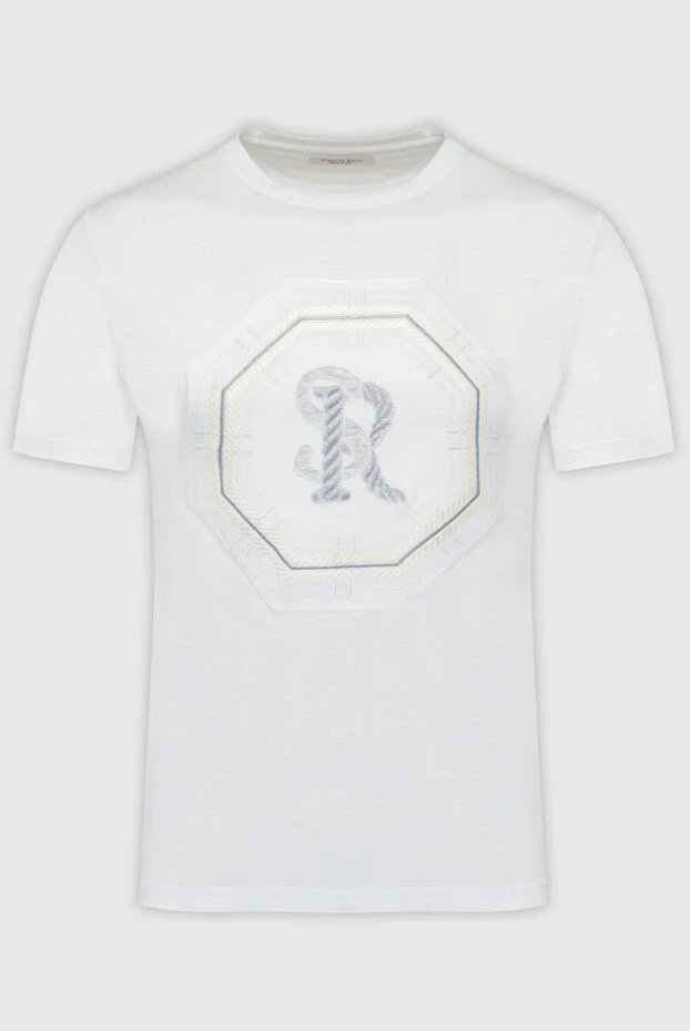 Stefano Ricci футболка из хлопка и модала белая мужская 162818 - фото 1