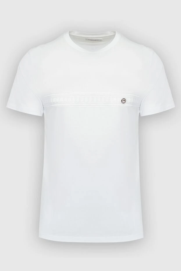 Stefano Ricci футболка из хлопка и модала белая мужская 162819 - фото 1