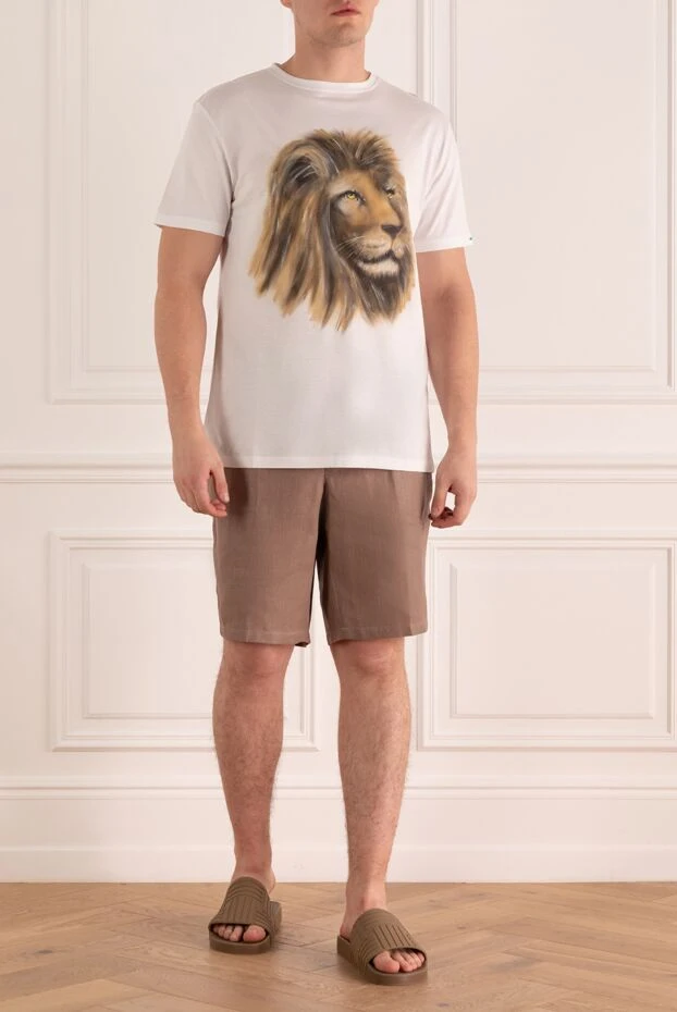 Stefano Ricci футболка з бавовни і модала біла чоловіча 162821 - фото 2