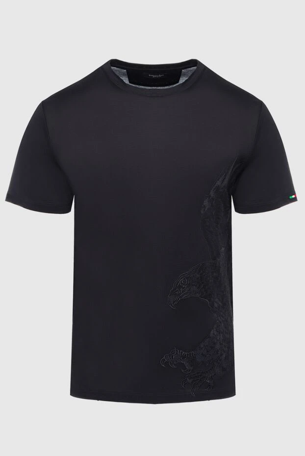 Футболка з бавовни чорна чоловіча - фото 1