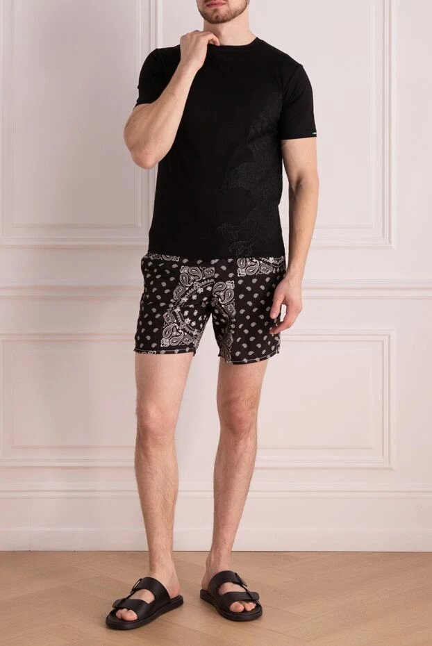 Stefano Ricci футболка з бавовни чорна чоловіча 162824 - фото 2