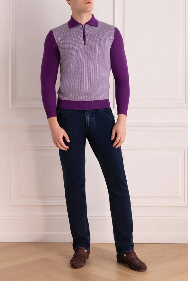 Stefano Ricci джинсы из хлопка синие мужские 162860 - фото 2