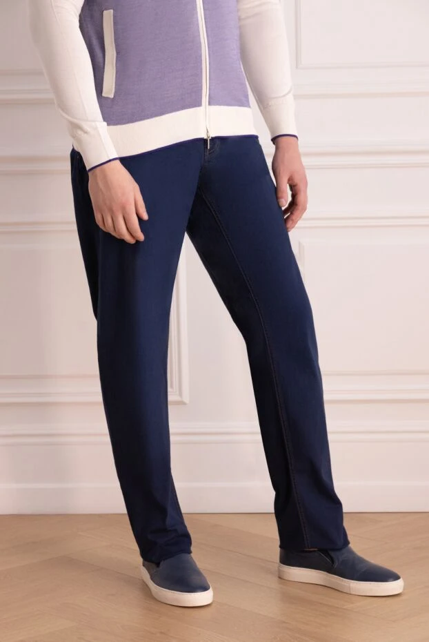 Stefano Ricci men's blue jeans made of cotton and elastane 162884 - photo 3