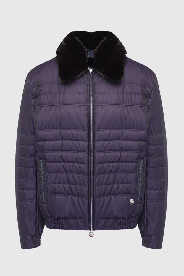 Men's cashmere down jacket blue - photo 1