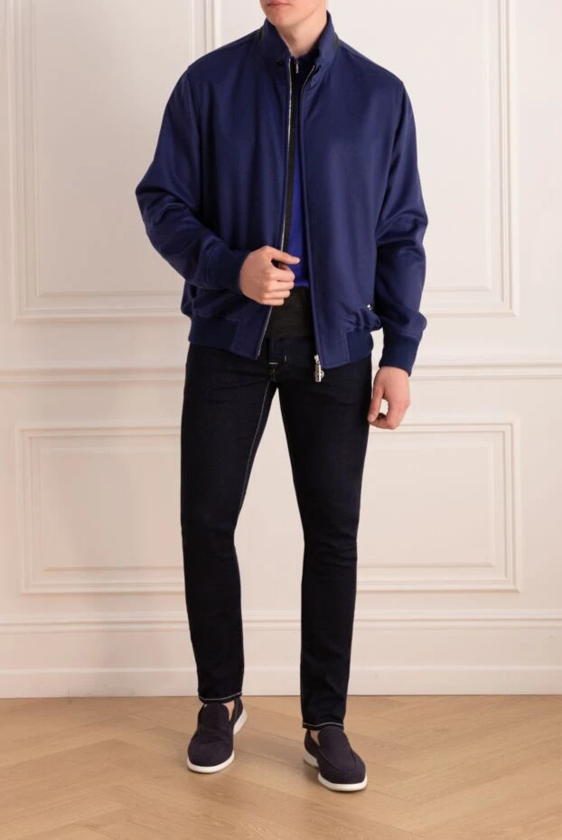 Blue cashmere jacket for men - photo 2