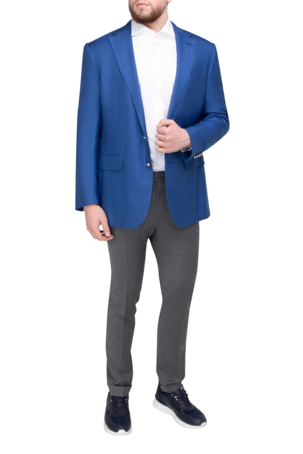 Stefano Ricci піджак із кашеміру та шовку синій чоловічий 162903 - фото 2