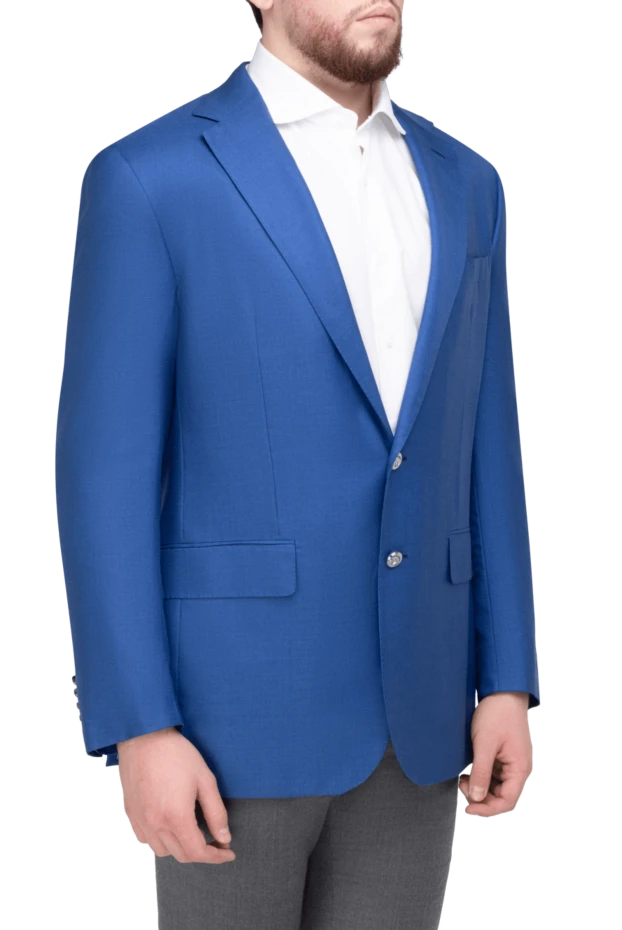 Stefano Ricci піджак із кашеміру та шовку синій чоловічий 162903 - фото 3