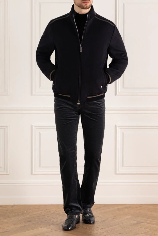 Blue cashmere jacket for men - photo 2