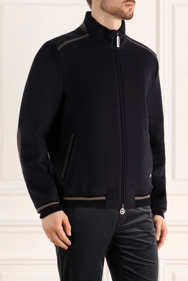 Stefano Ricci куртка з кашеміру синя чоловіча 162905 - фото 3