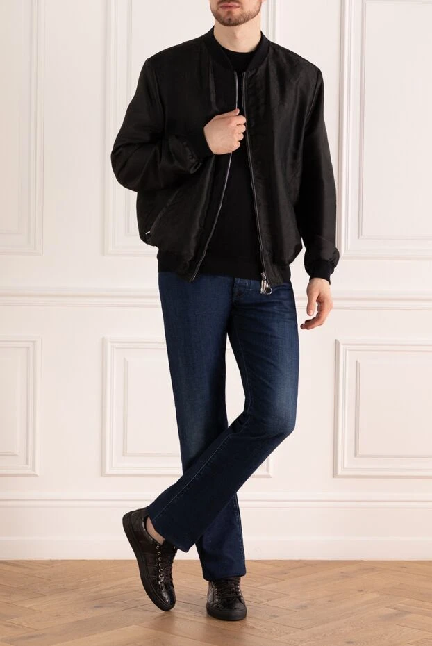 Stefano Ricci куртка из шелка черная мужская 162913 - фото 2