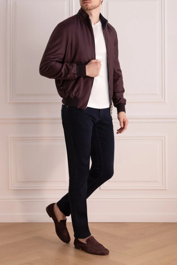 Stefano Ricci куртка из шерсти бордовая мужская 162917 - фото 2