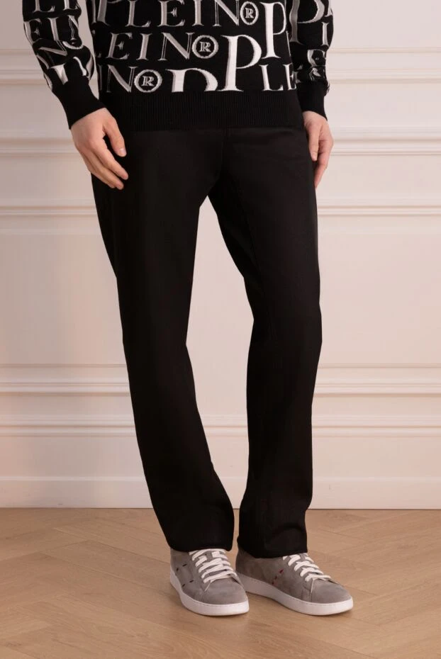 Stefano Ricci джинси з бавовни та поліестеру сірі чоловічі 162927 - фото 3