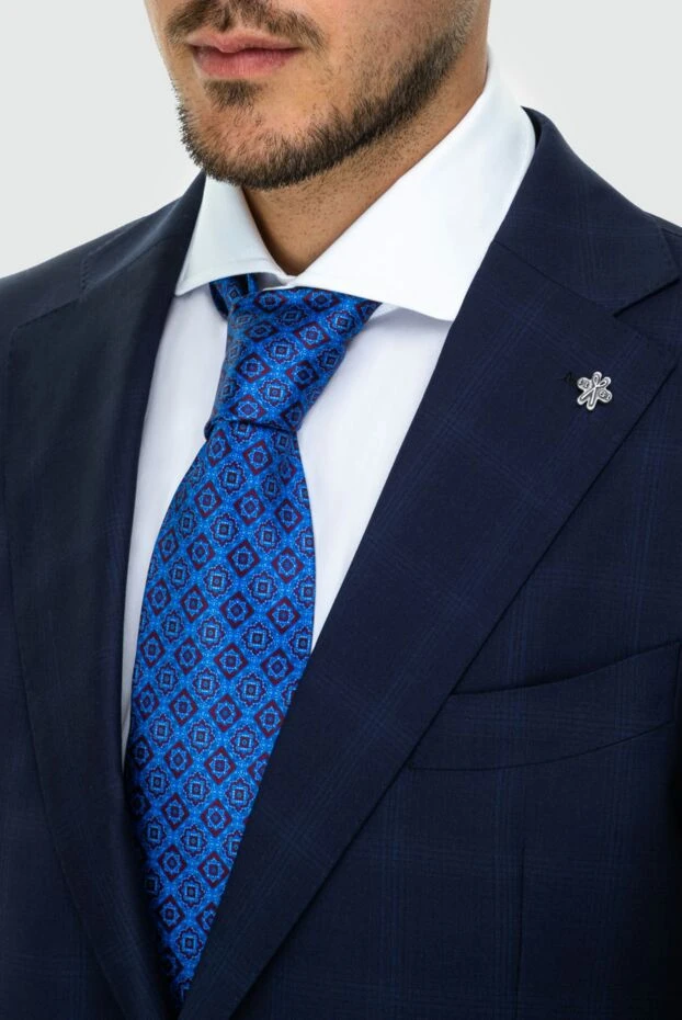 Stefano Ricci краватка з шовку синя чоловіча 162962 - фото 2