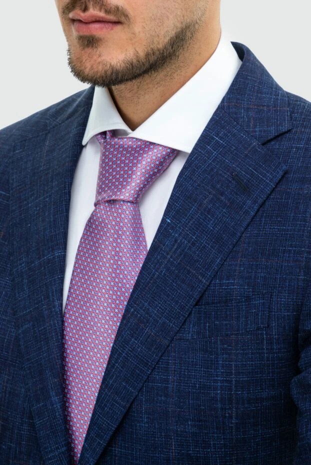 Stefano Ricci краватка з шовку рожева чоловіча 162966 - фото 2