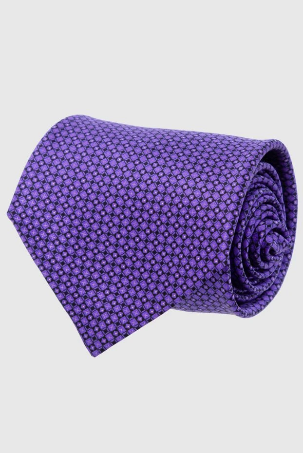 Stefano Ricci галстук из шелка фиолетовый мужской 162972 - фото 1