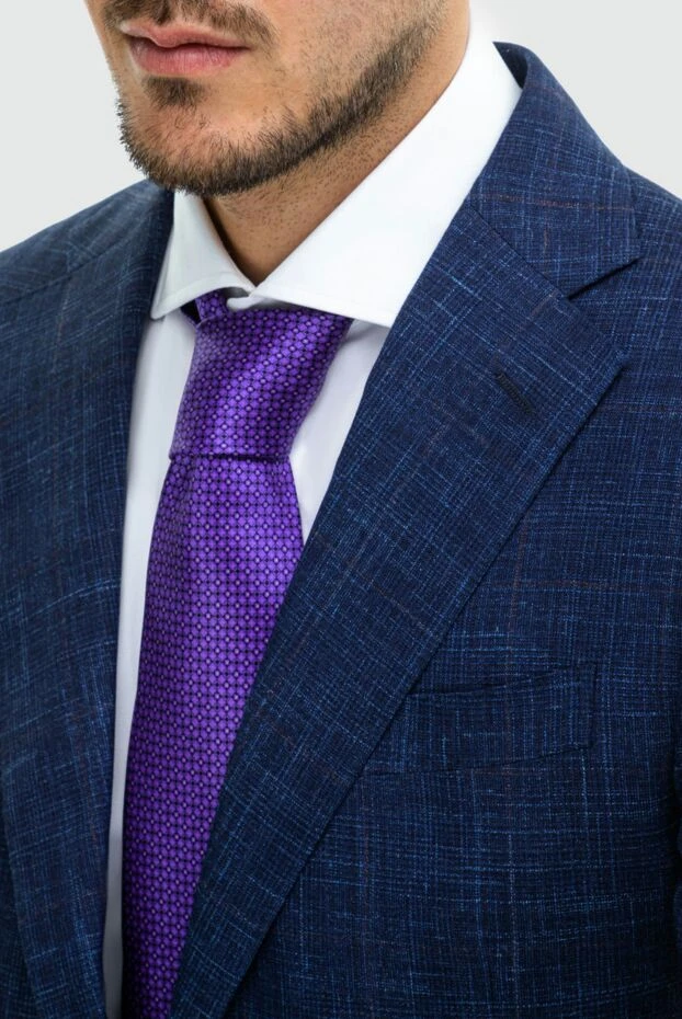 Stefano Ricci краватка з шовку фіолетова чоловіча 162972 - фото 2