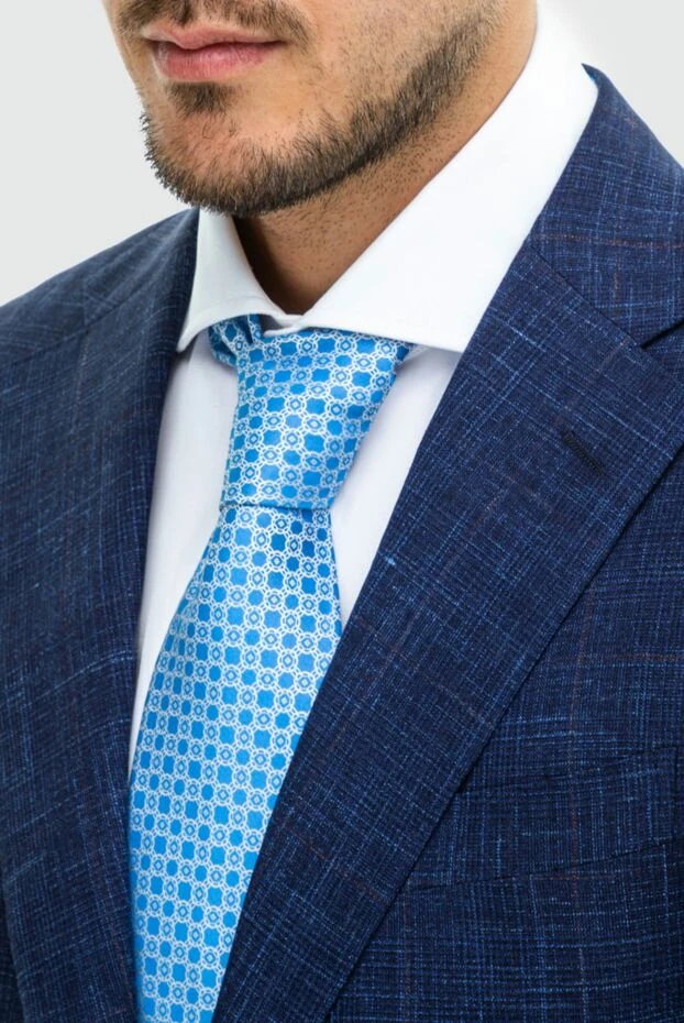 Stefano Ricci краватка з шовку блакитний чоловічий 162984 - фото 2