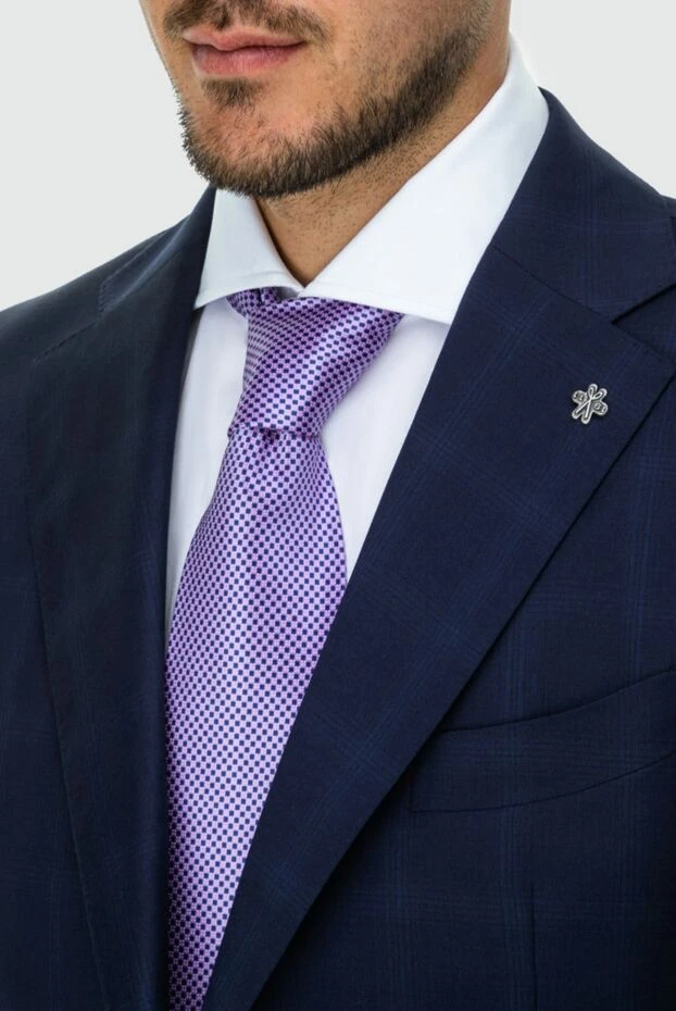 Stefano Ricci краватка з шовку фіолетовий чоловічий 162988 - фото 2