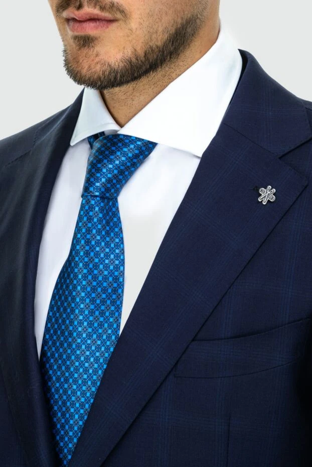 Stefano Ricci краватка з шовку синій чоловічий 162996 - фото 2