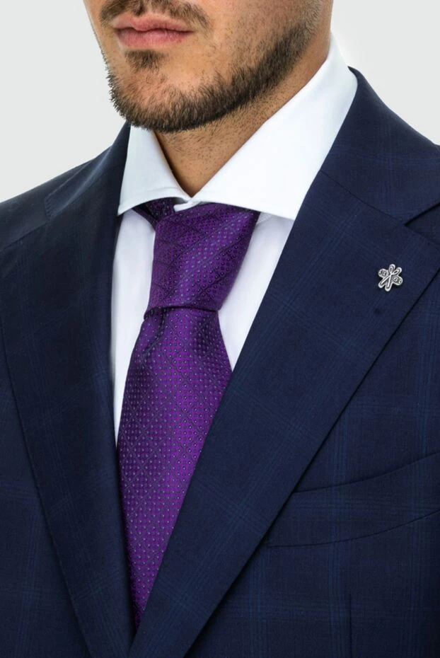Stefano Ricci краватка з шовку фіолетовий чоловічий 163006 - фото 2