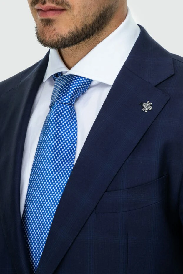 Stefano Ricci краватка з шовку синій чоловічий 163007 - фото 2