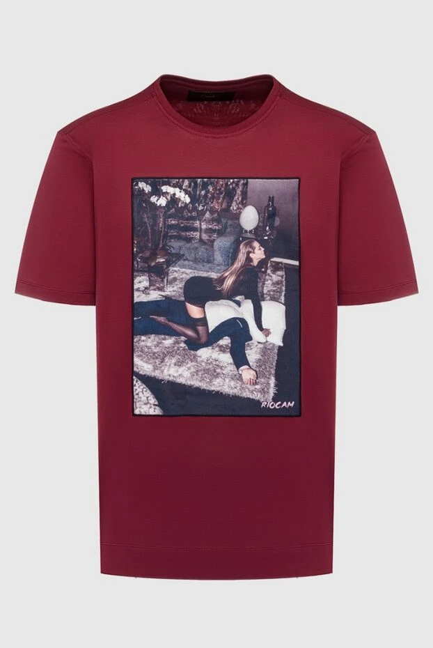 Limitato мужские футболка из хлопка бордовая мужская купить с ценами и фото 163040 - фото 1