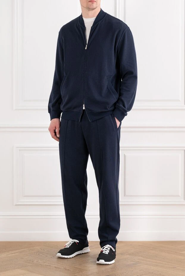 Brunello Cucinelli comfortable, straight-cut tracksuit in dark blue 163059 - photo 2