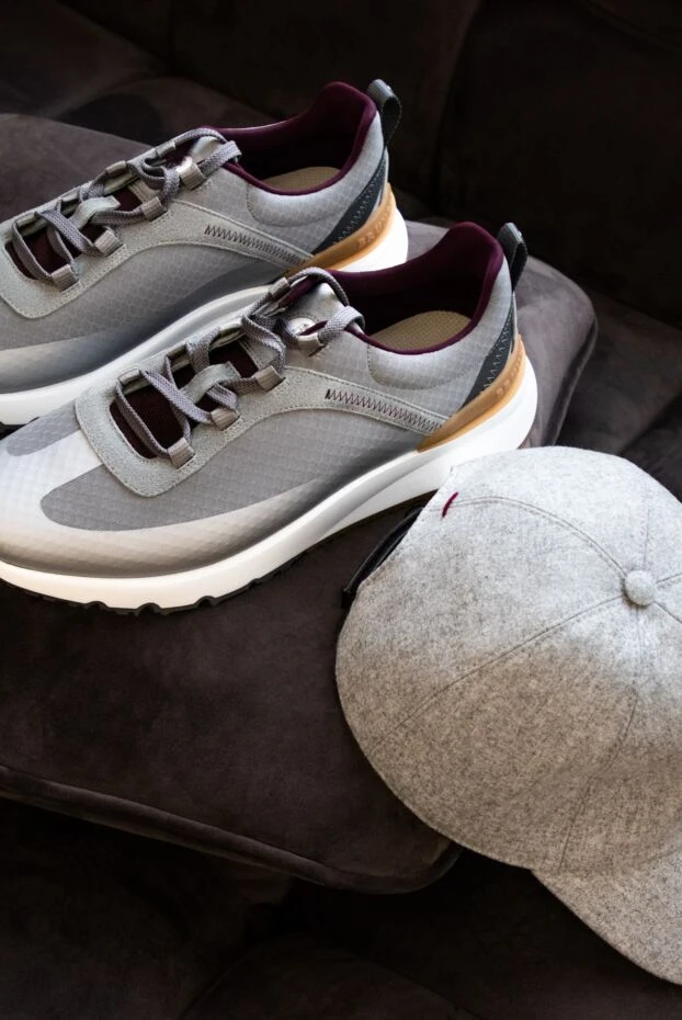 Brunello Cucinelli gray men's sneakers 163066 - photo 2