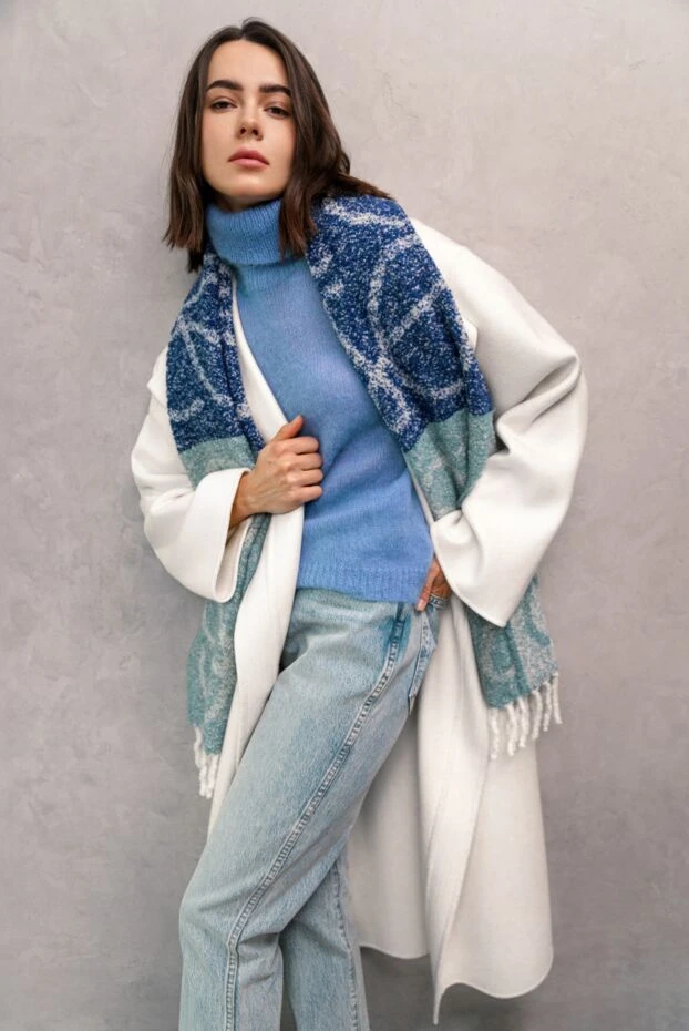 Khaite прямі джинси світло-блакитного кольору жіночі з вареного деніму 163113 - фото 2