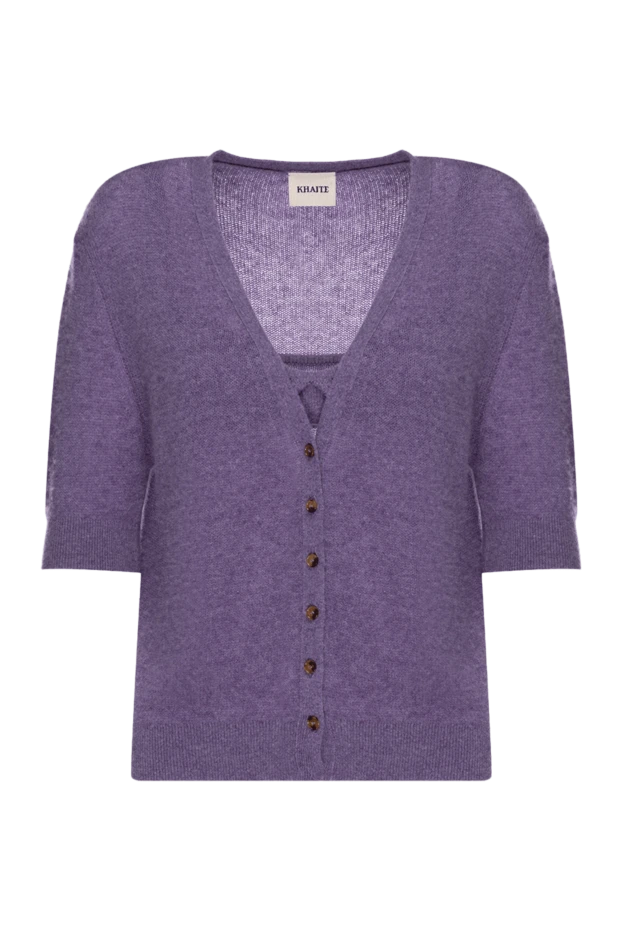Khaite woman purple cashmere cardigan for women buy with prices and photos 163120 - photo 1