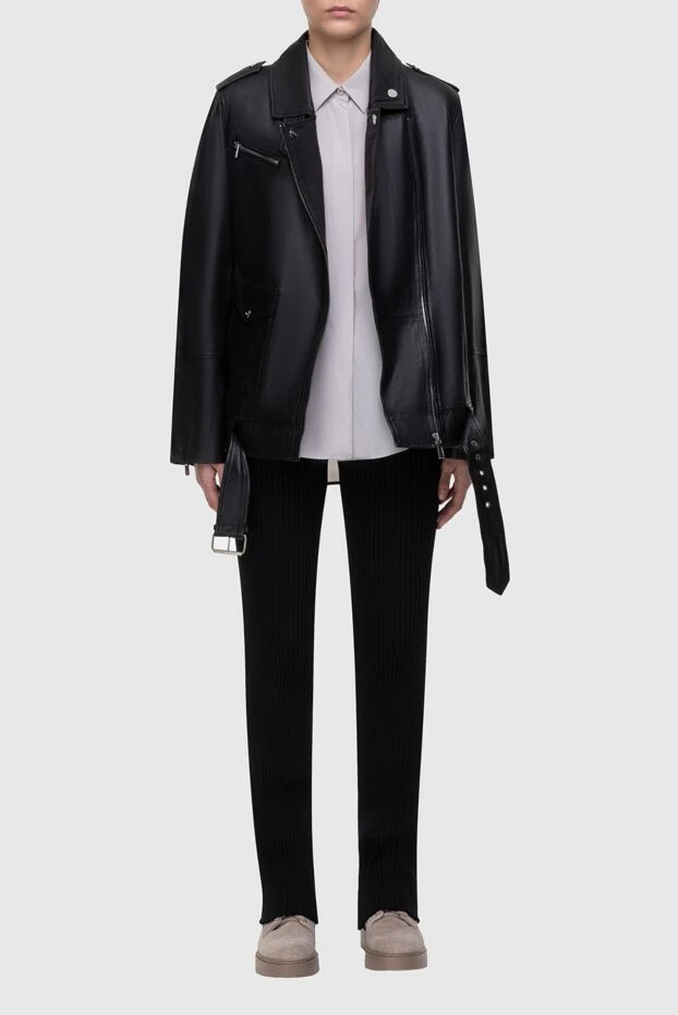 Max&Moi женские куртка из натуральной кожи черная женская купить с ценами и фото 163160 - фото 2