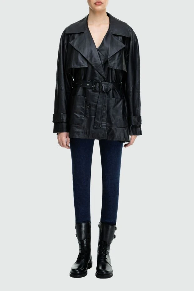 Max&Moi жіночі куртка із натуральної шкіри чорна жіноча купити фото з цінами 163161 - фото 2