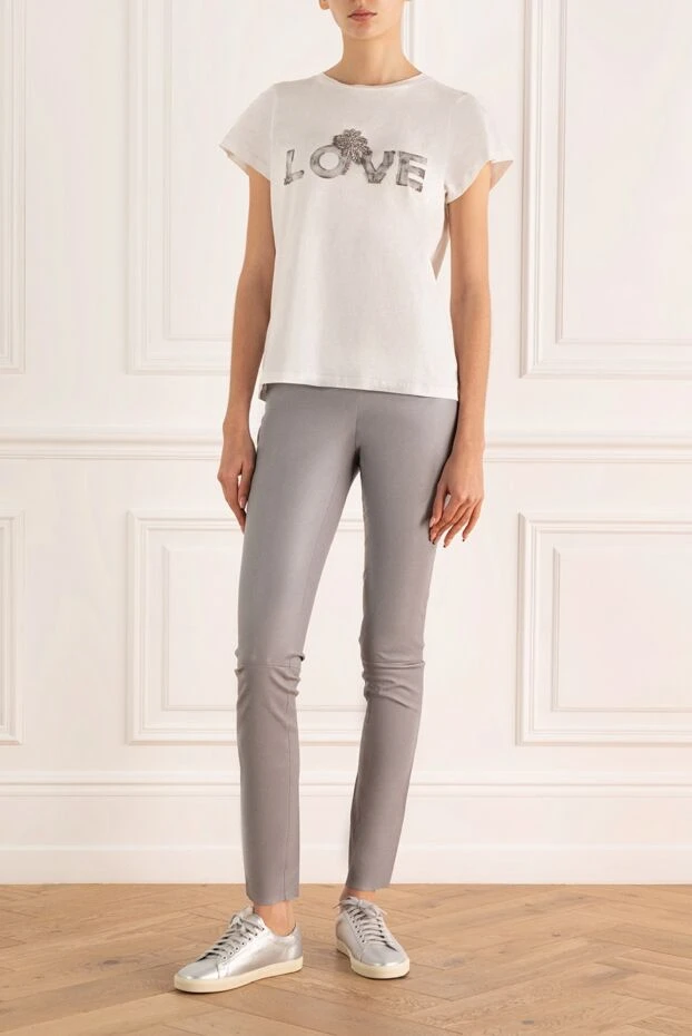 Max&Moi woman gray leather trousers for women 163167 - photo 2