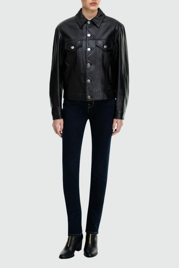 Jacob Cohen woman women's black genuine leather jacket buy with prices and photos 163181 - photo 2